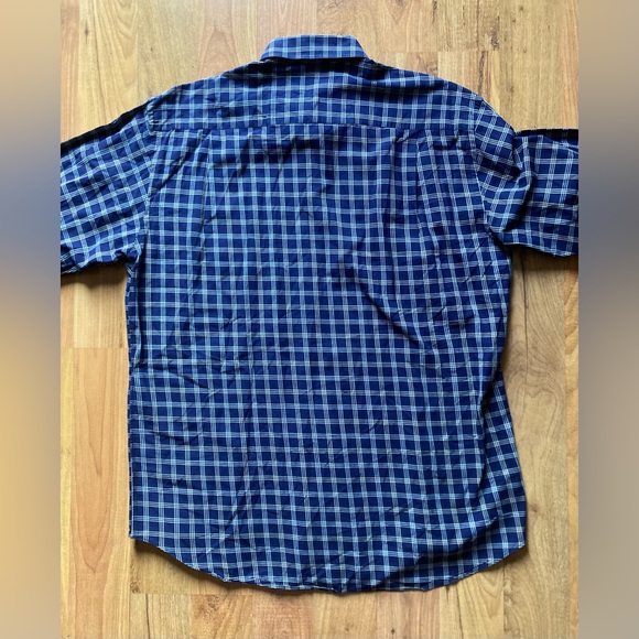 Orvis 2Pc Bundle Mens Large Cotton Plaid Checker Long Sleeve Button Down Shirts - Picture 6 of 10